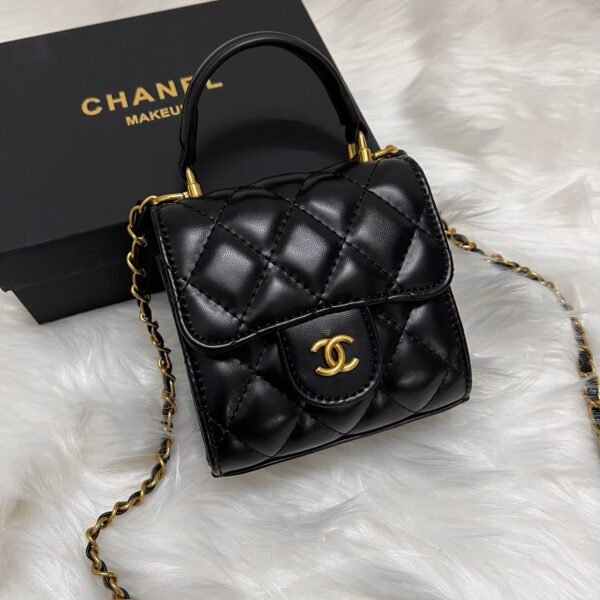 Chanel Black Makeup Bag Square Bag