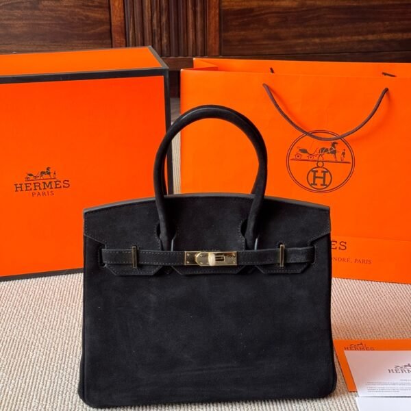 Hermes Chamois Leather Platinum Bag