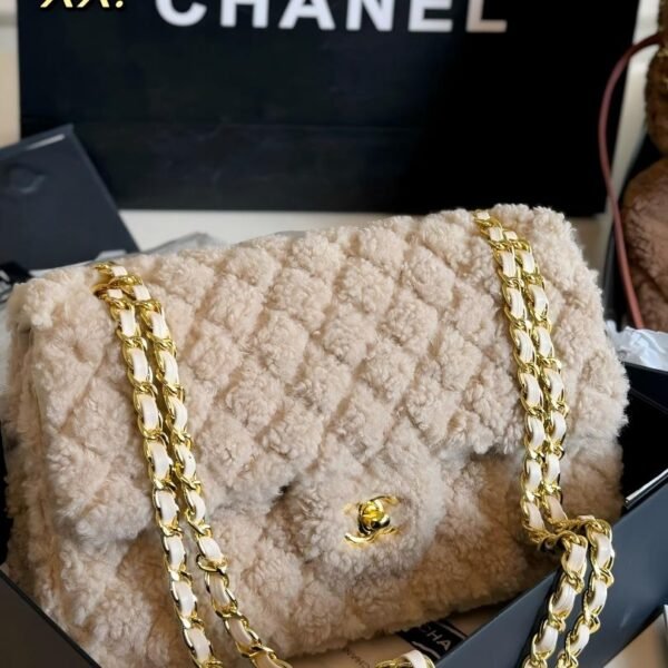 Chanel CF Lamb Wool Chain Bag