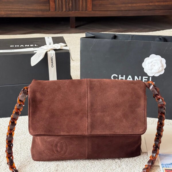 Chanel Tortoiseshell Suede Bag