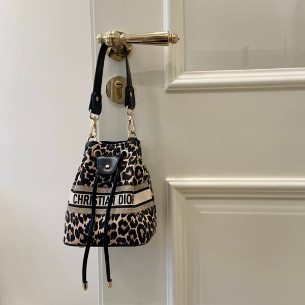 Dior Leopard Print Bucket Bag