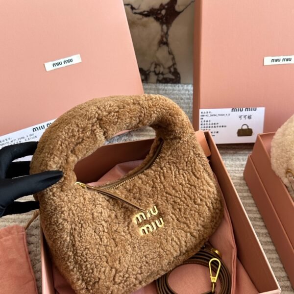 Miumiu Lambswool Hobo Bag